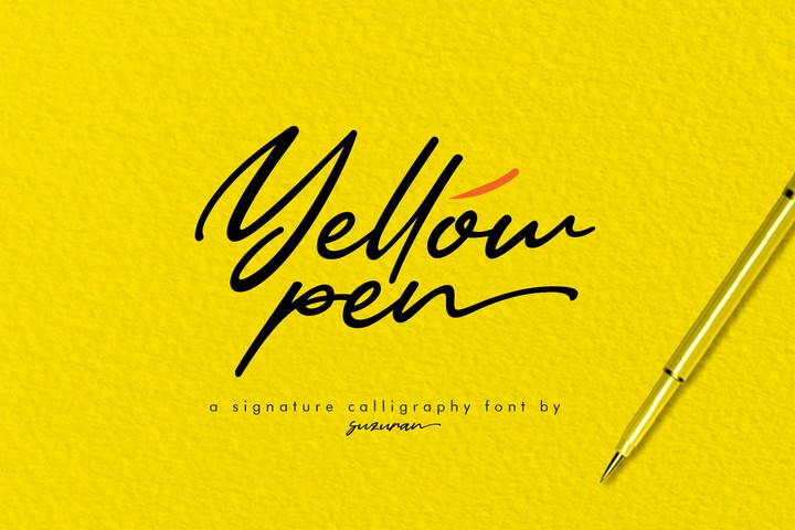Ejemplo de fuente Yellow Pen